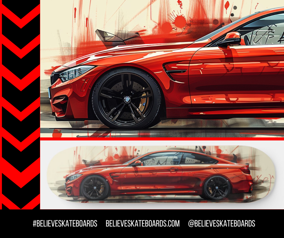 BMW Automotive Art Skateboard Deck — Design 33