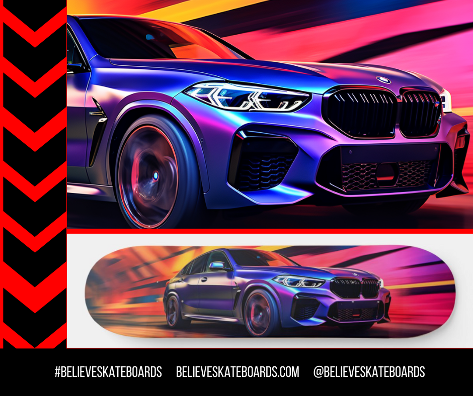 BMW Automotive Art Skateboard Deck — Design 40
