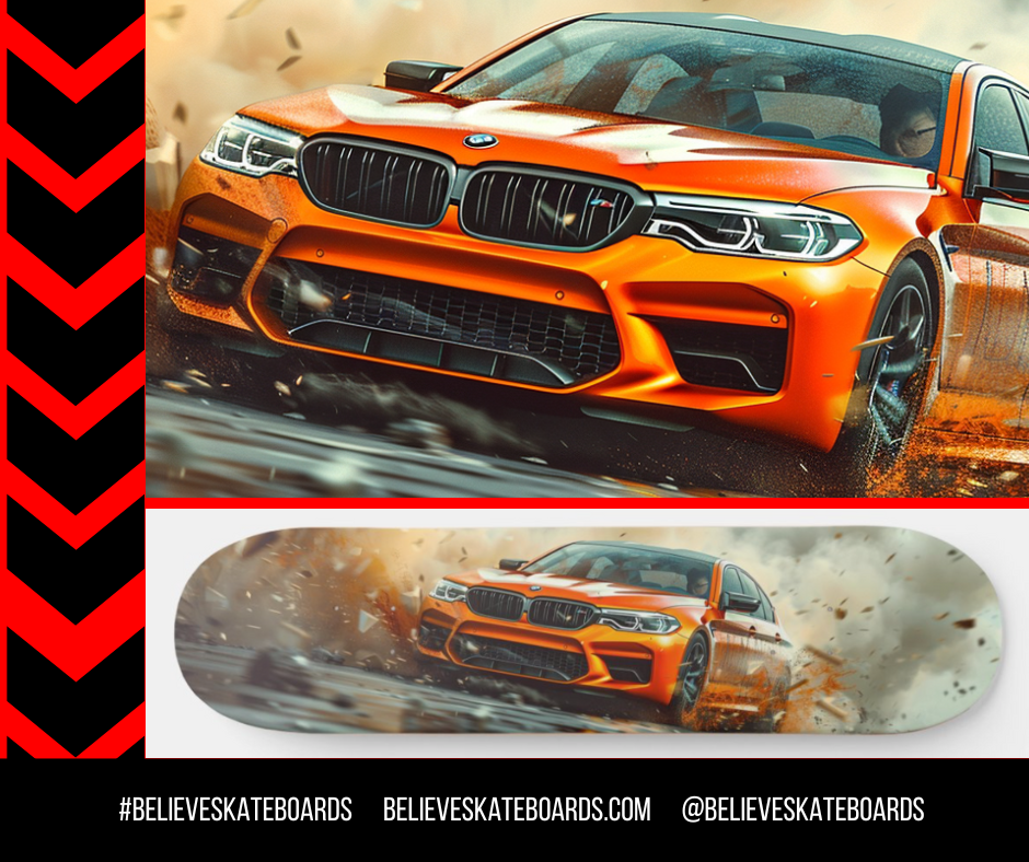 BMW Automotive Art Skateboard Deck — Design 13