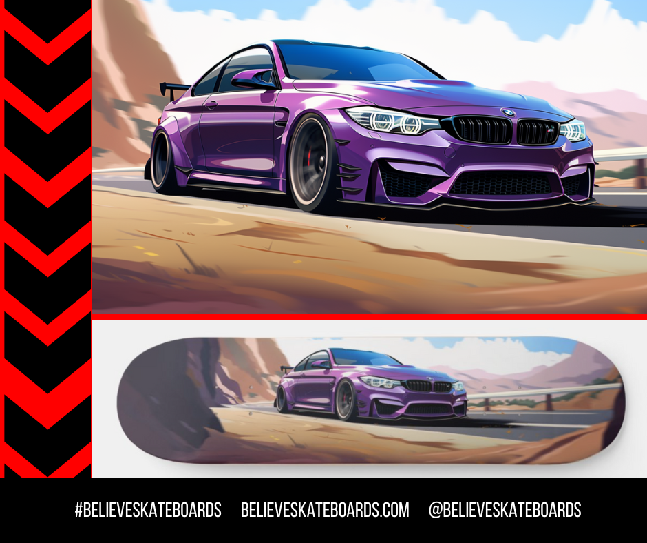 BMW Automotive Art Skateboard Deck — Design 50