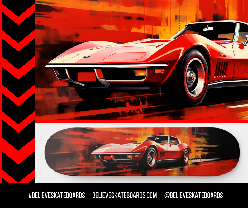 Chevy Automotive Art Skateboard Deck — Design 17