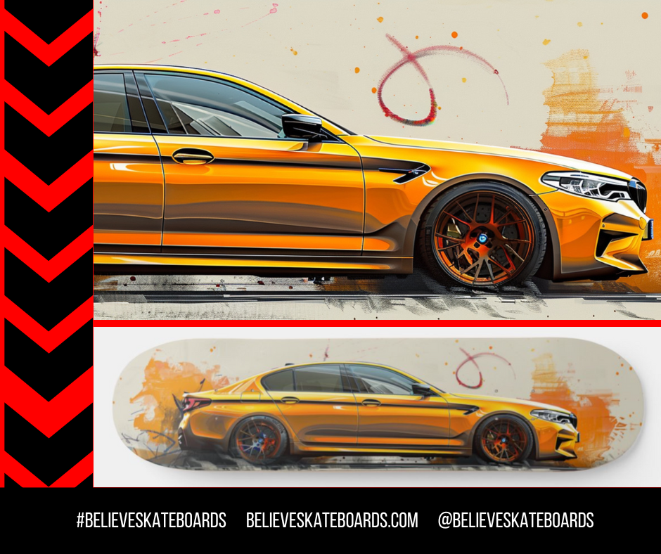 BMW Automotive Art Skateboard Deck — Design 38
