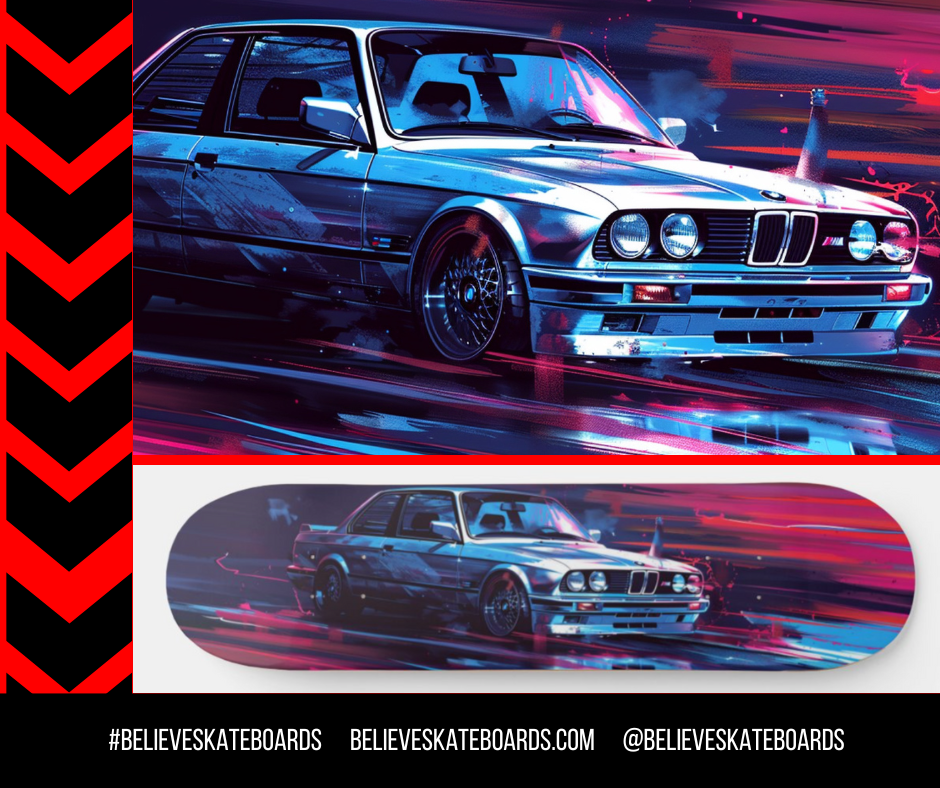 BMW Automotive Art Skateboard Deck — Design 25