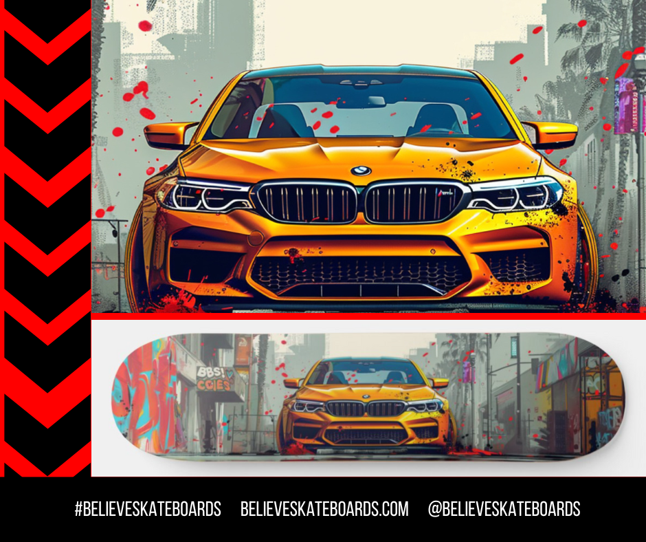 BMW Automotive Art Skateboard Deck — Design 27