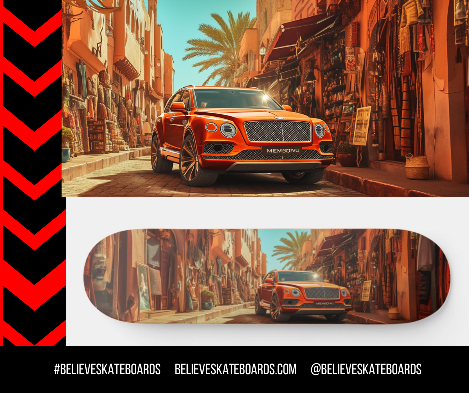 Bentley Automotive Art Skateboard Deck — Design 10
