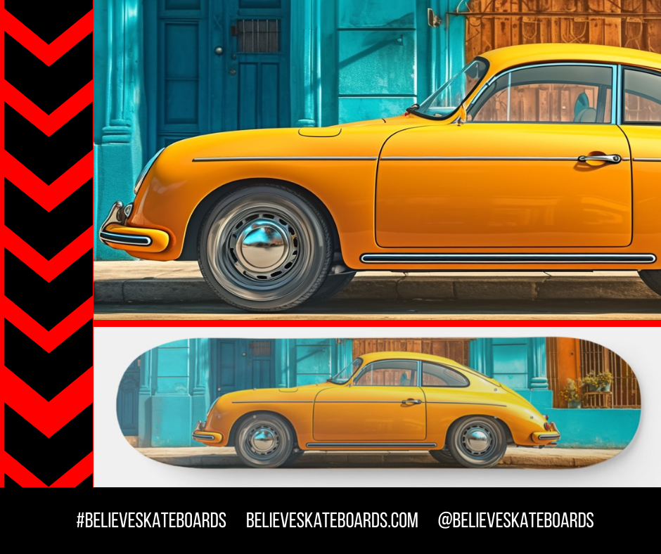Porsche Automotive Art Skateboard Deck — Design 23