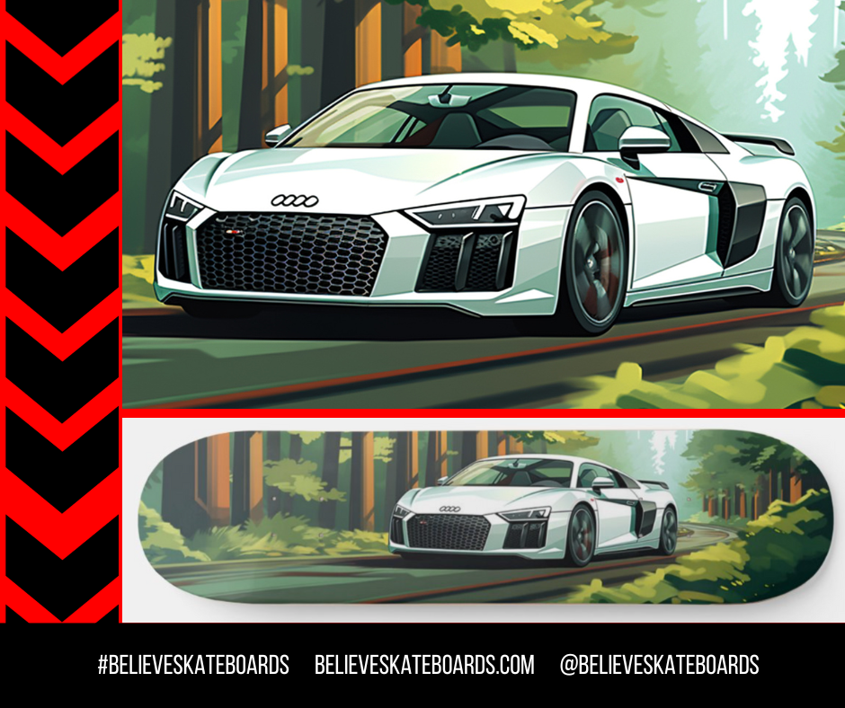 Audi Automotive Art Skateboard Deck — Design 06