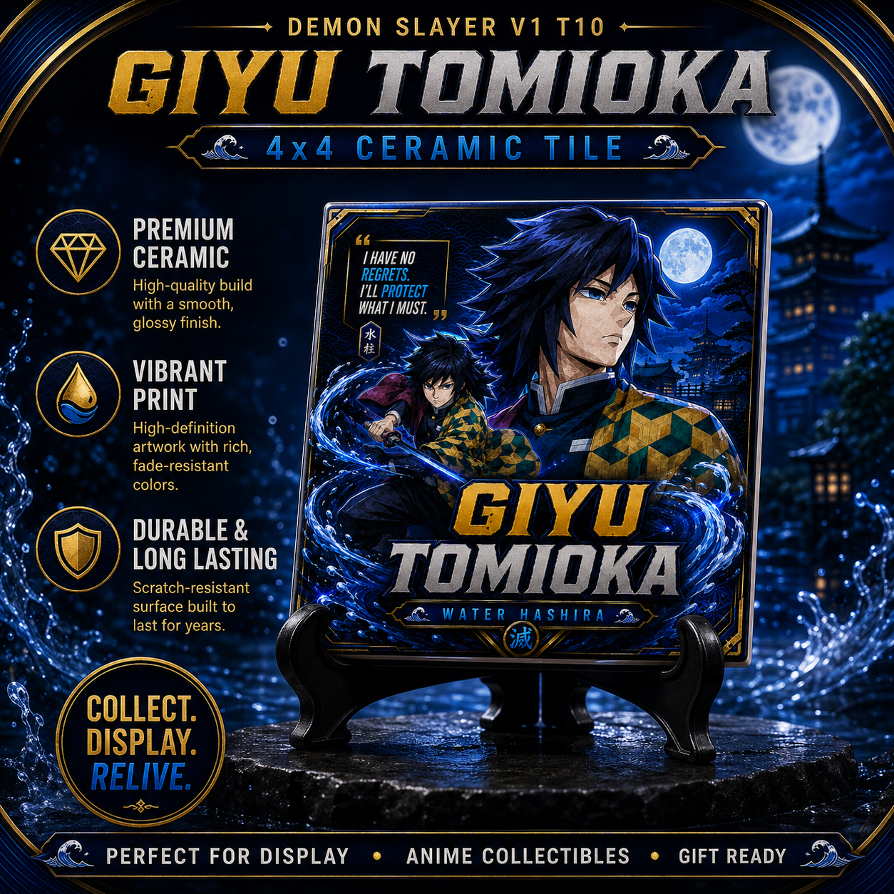 Slayer of Demons- Tomioka- 4x4 Tile