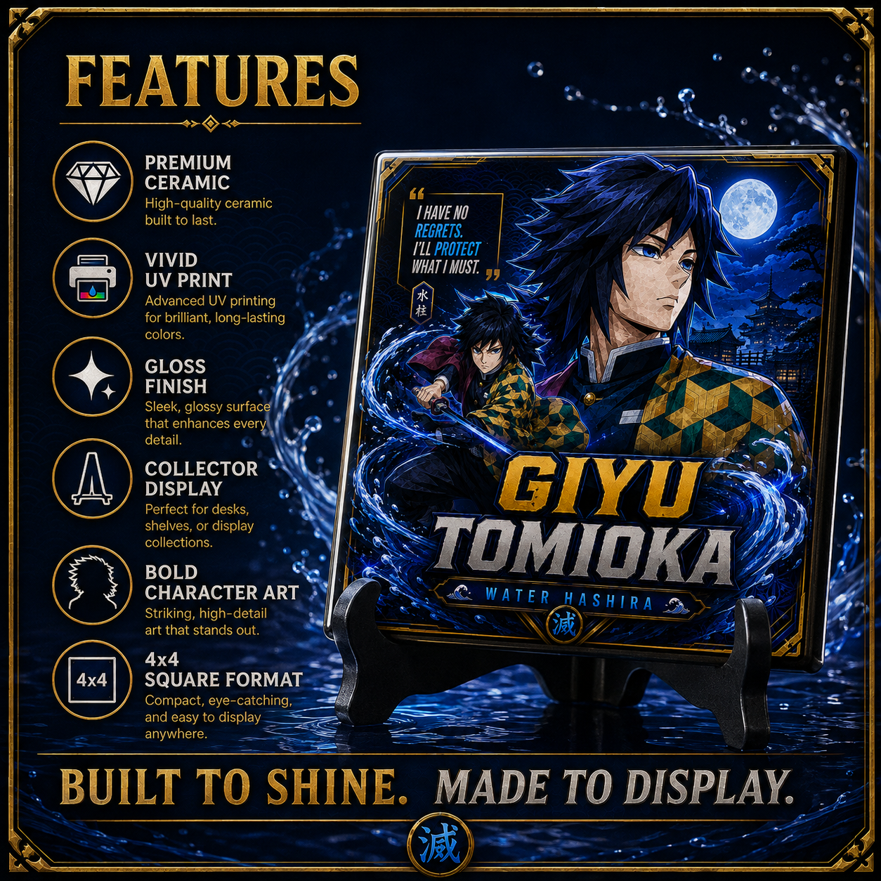 Slayer of Demons- Tomioka- 4x4 Tile