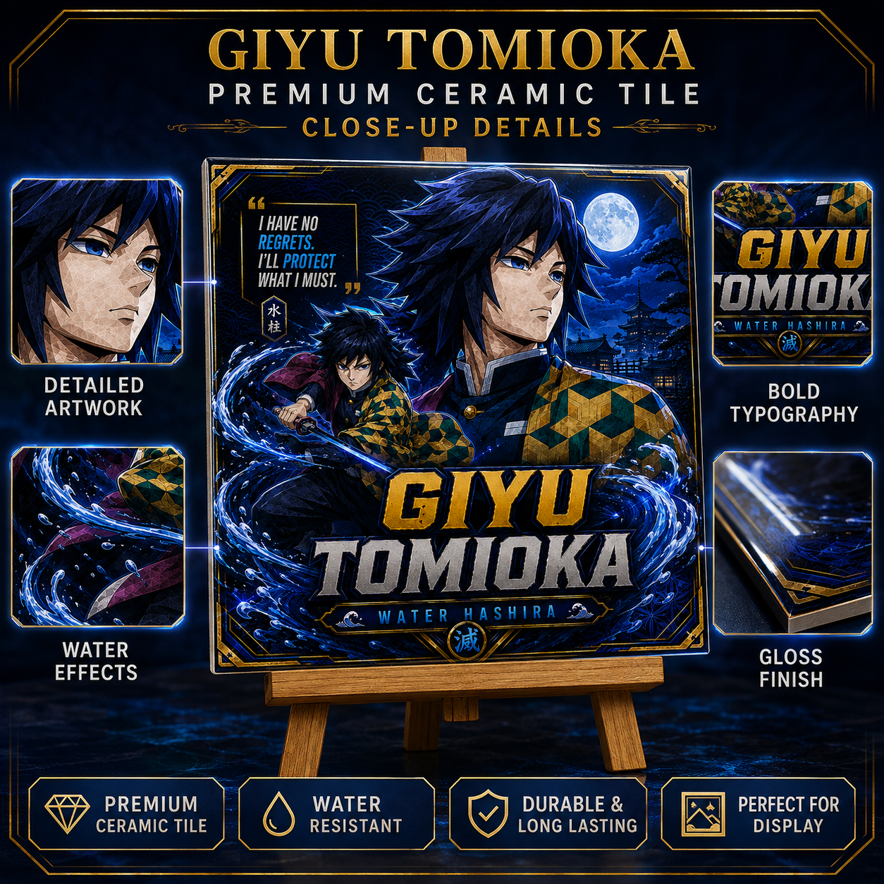Slayer of Demons- Tomioka- 4x4 Tile