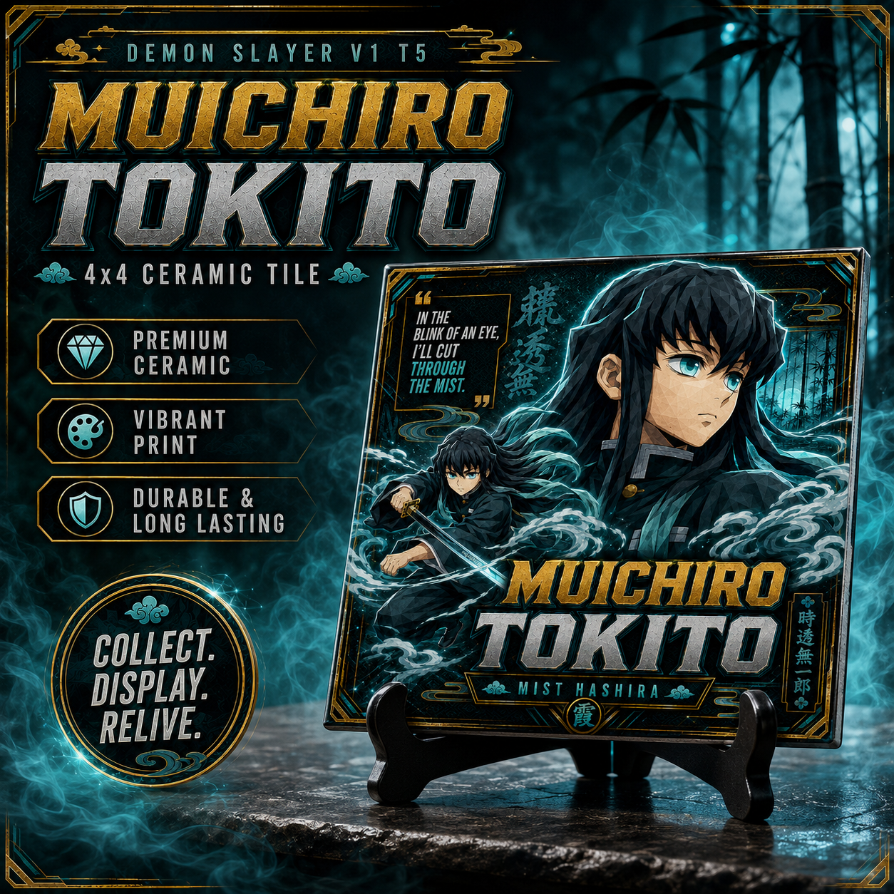 Slayer of Demons- Muichiro- 4x4 Tile