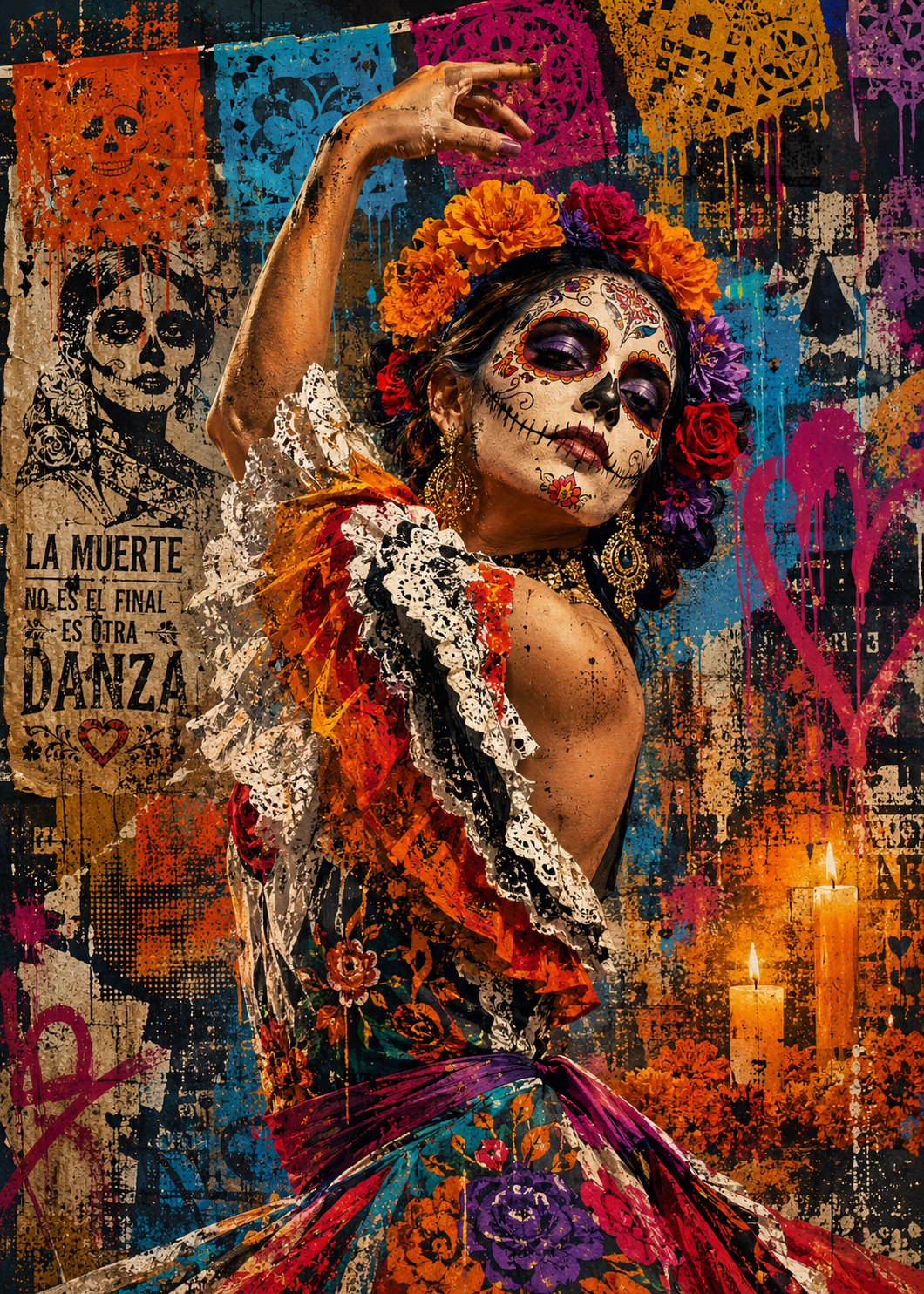 Dia Del Los Dancer- Custom 5x7