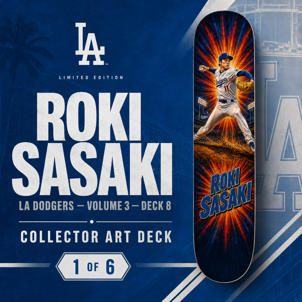 LA Baseball Sasaki Hero- Customized Skateboard
