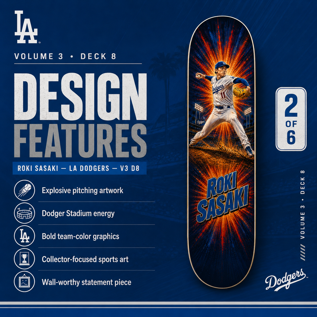 LA Baseball Sasaki Hero- Customized Skateboard