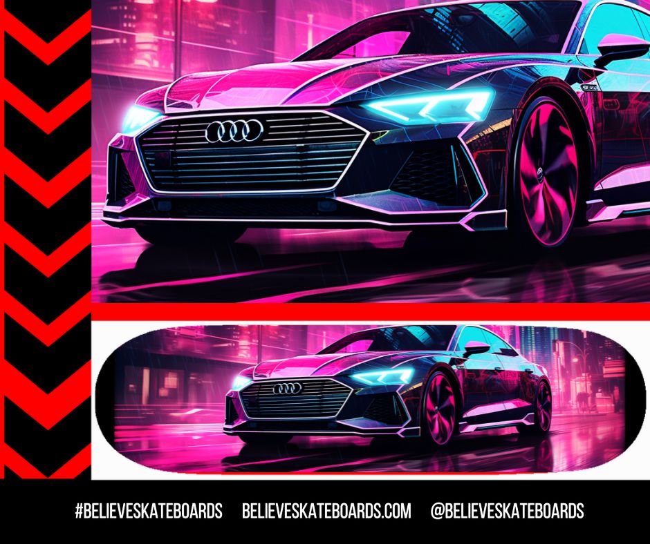 Audi Automotive Art Skateboard Deck — Design 21
