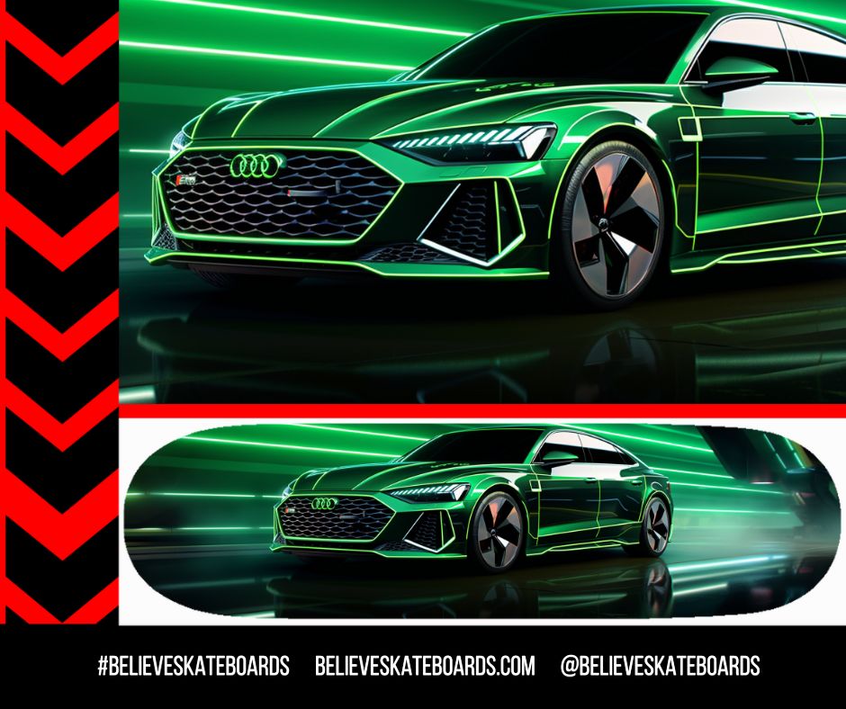 Audi Automotive Art Skateboard Deck — Design 24