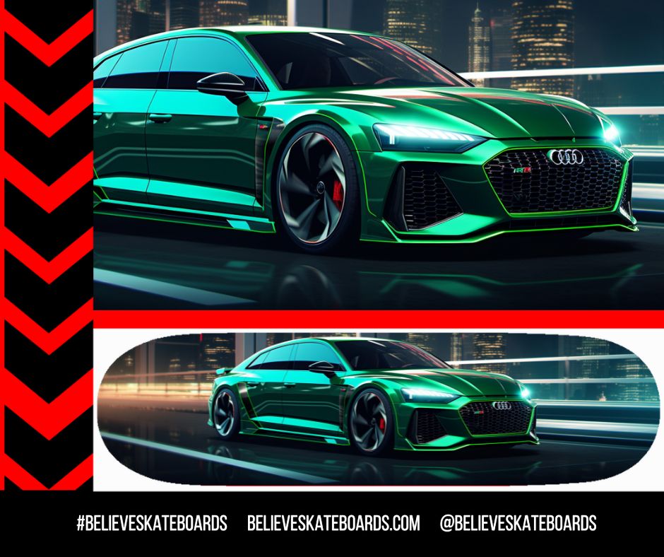 Audi Automotive Art Skateboard Deck — Design 23