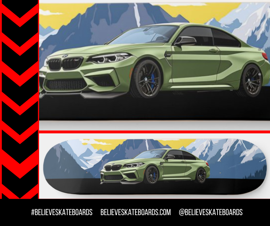 BMW Automotive Art Skateboard Deck — Design 53
