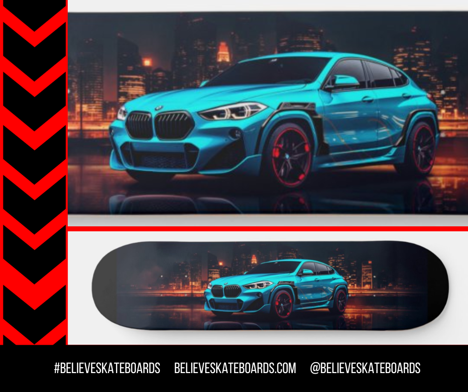 BMW Automotive Art Skateboard Deck — Design 49