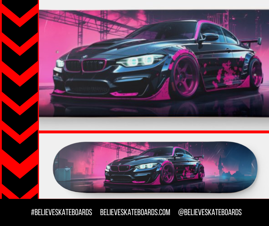 BMW Automotive Art Skateboard Deck — Design 47