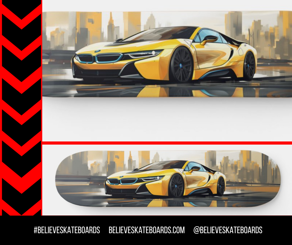 BMW Automotive Art Skateboard Deck — Design 51
