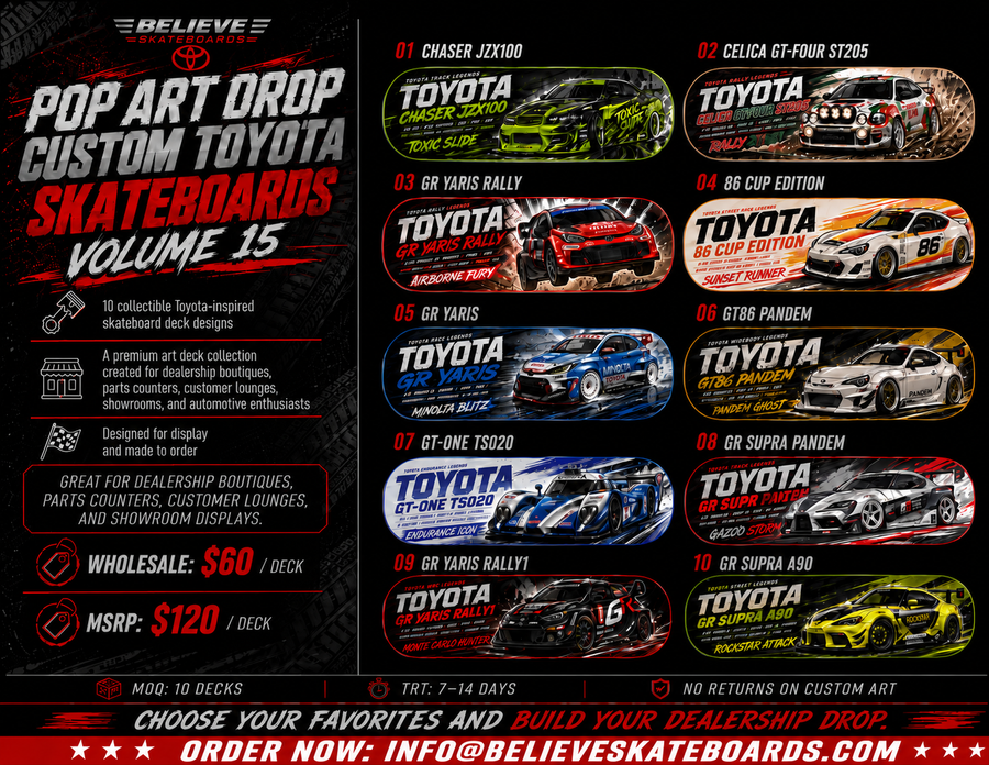 TOYOTA SKATEBOARD DROP- VOLUME 15