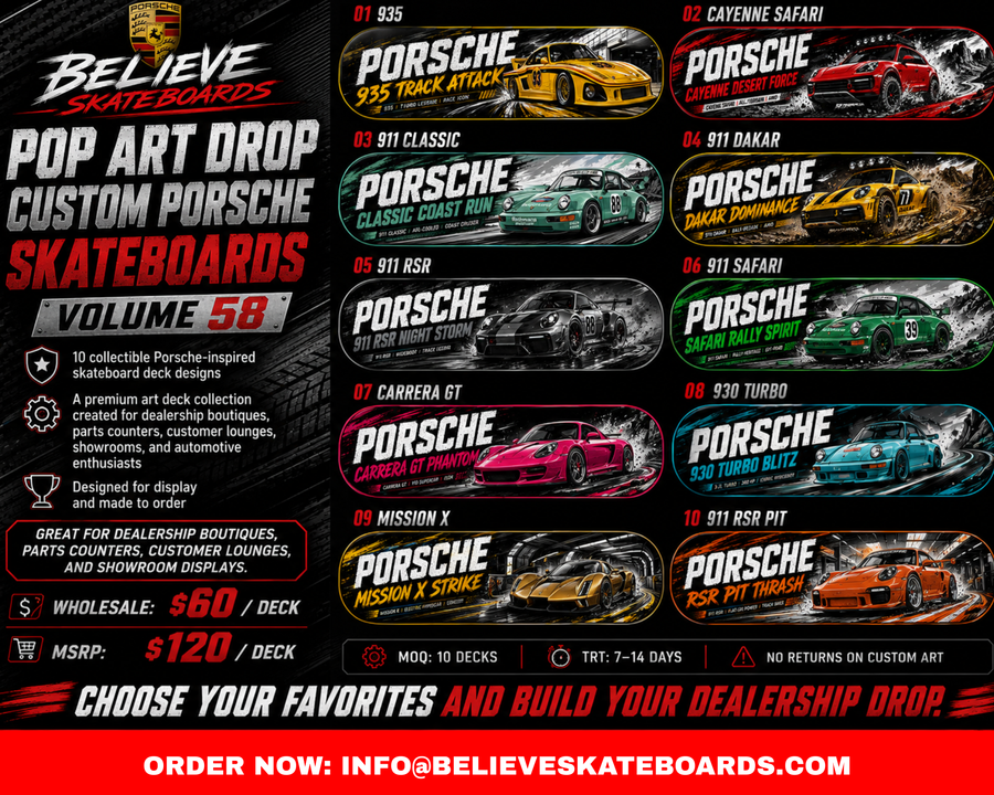 PORSCHE SKATEBOARD DROP- VOLUME 58