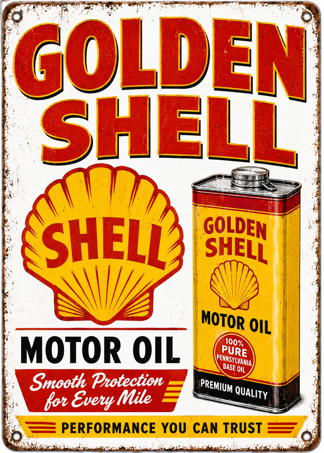 Golden Shell- Custom 5x7 Canvas