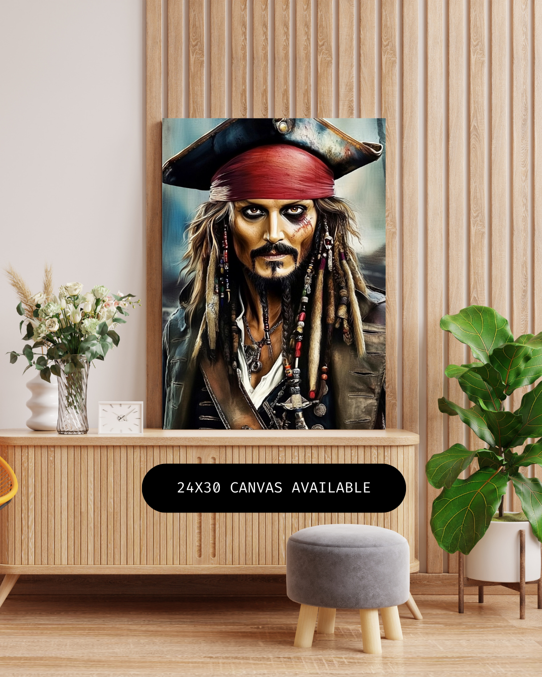 Drunk Pirate- Custom Canvas Wall Art
