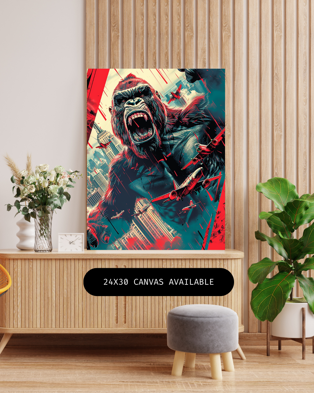 Angry Ape- Custom Canvas Wall Art