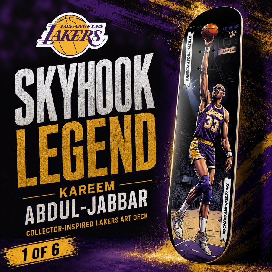 LA Basketball Skyhook- Customized Skateboard