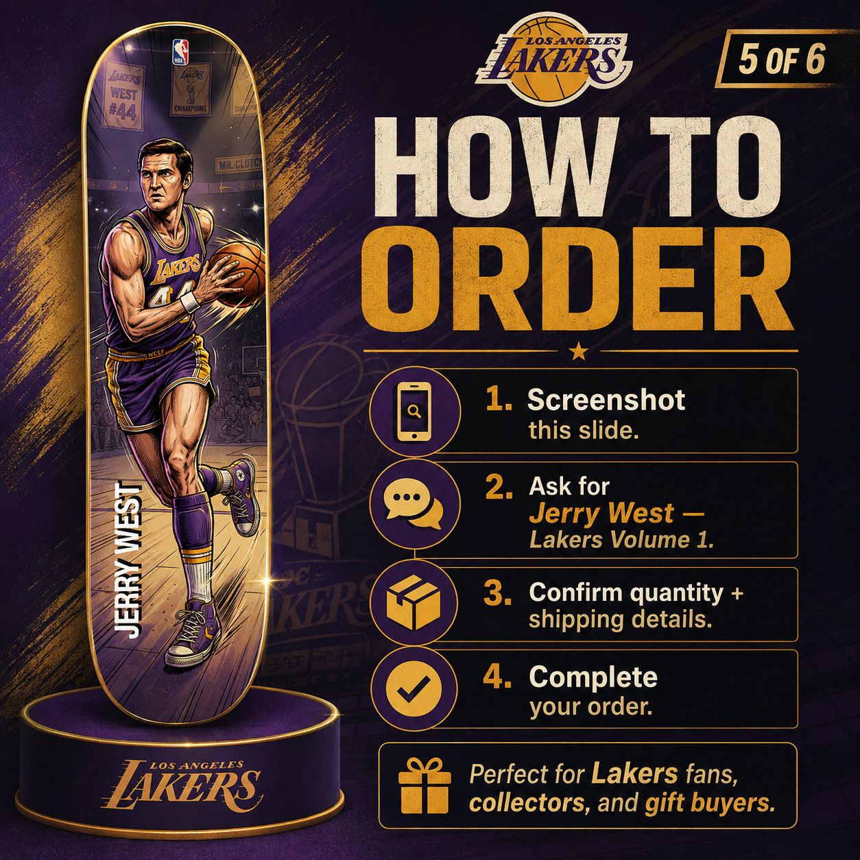 LA Basketball Mr West- Customized Skateboard