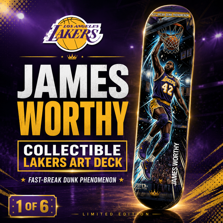 LA Basketball Mr Worthy- Customized Skateboard