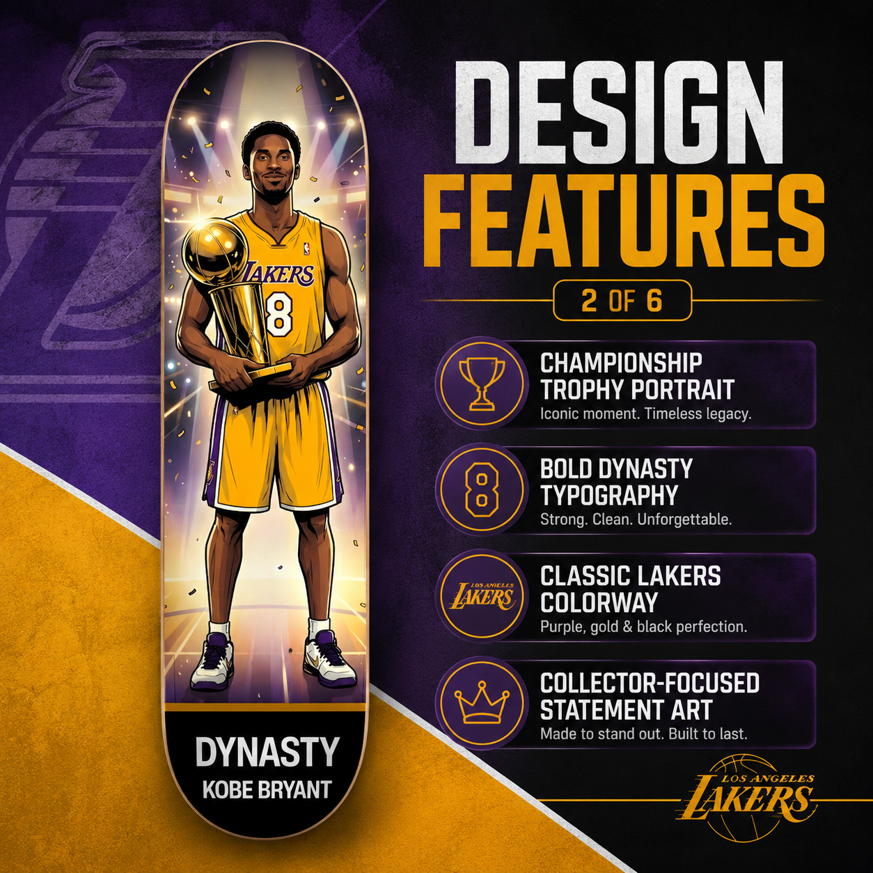 LA Basketball The Dynasty- Customized Skateboard