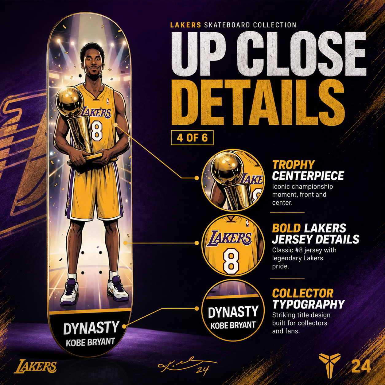 LA Basketball The Dynasty- Customized Skateboard