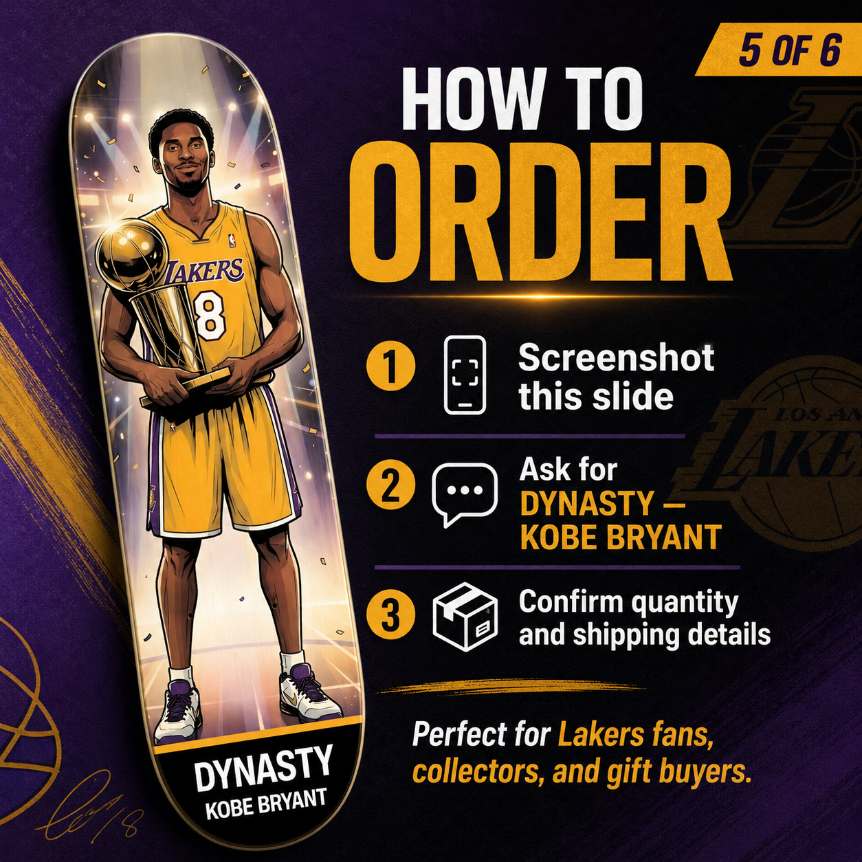 LA Basketball The Dynasty- Customized Skateboard