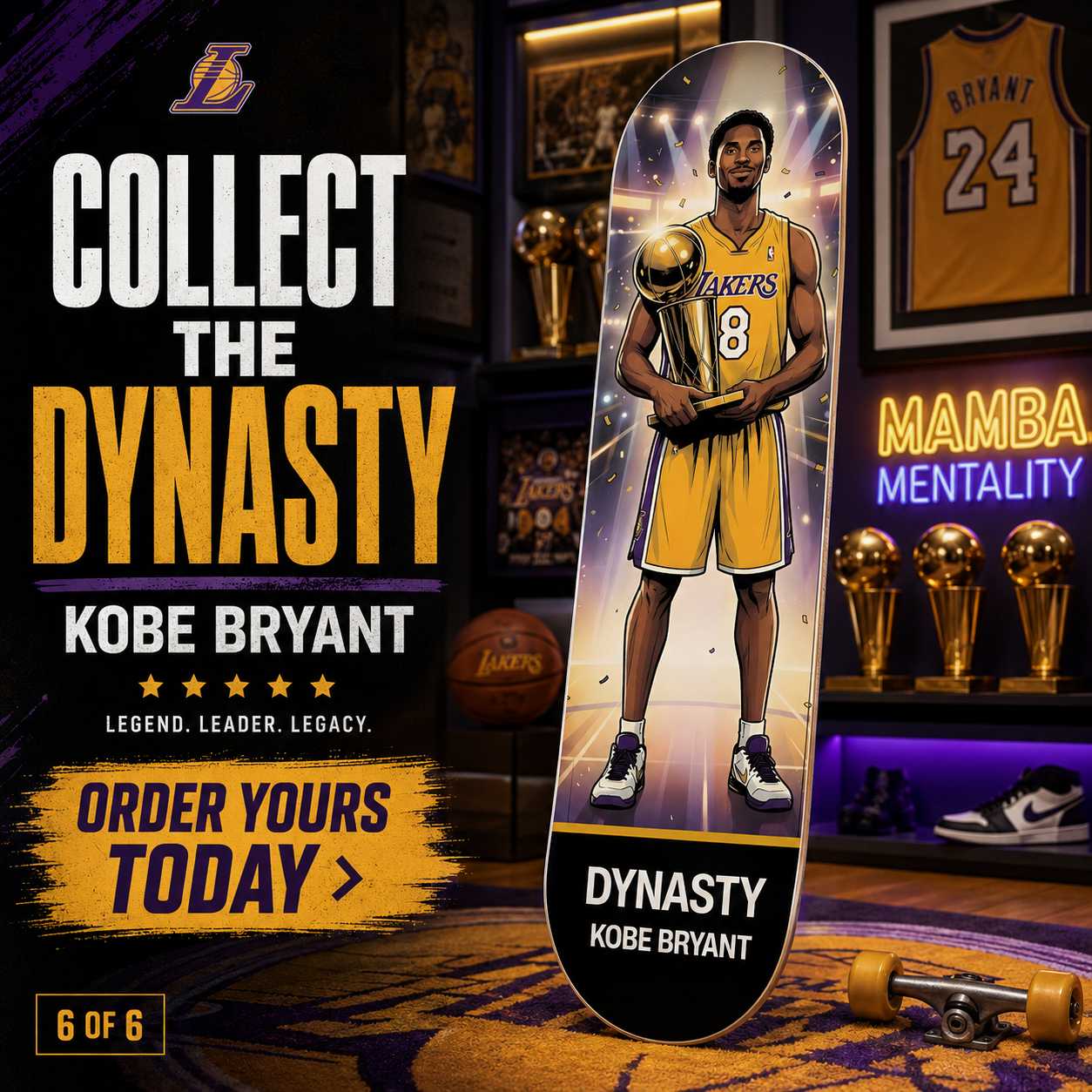 LA Basketball The Dynasty- Customized Skateboard