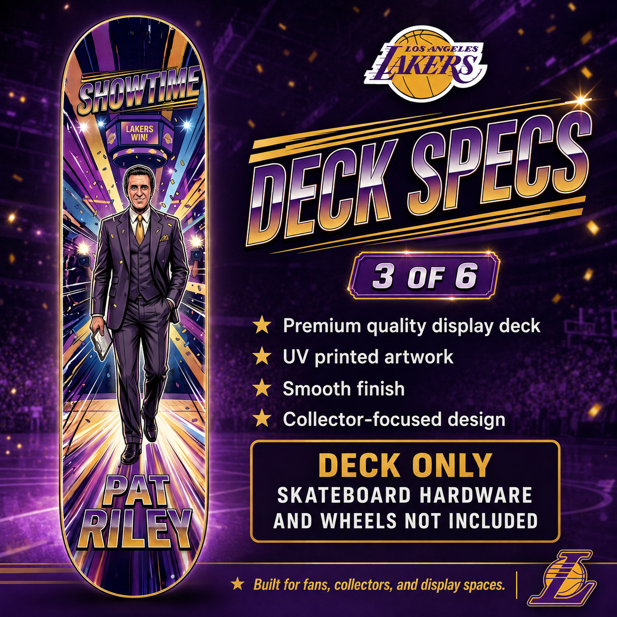 LA Basketball Coach Riley- Customized Skateboard