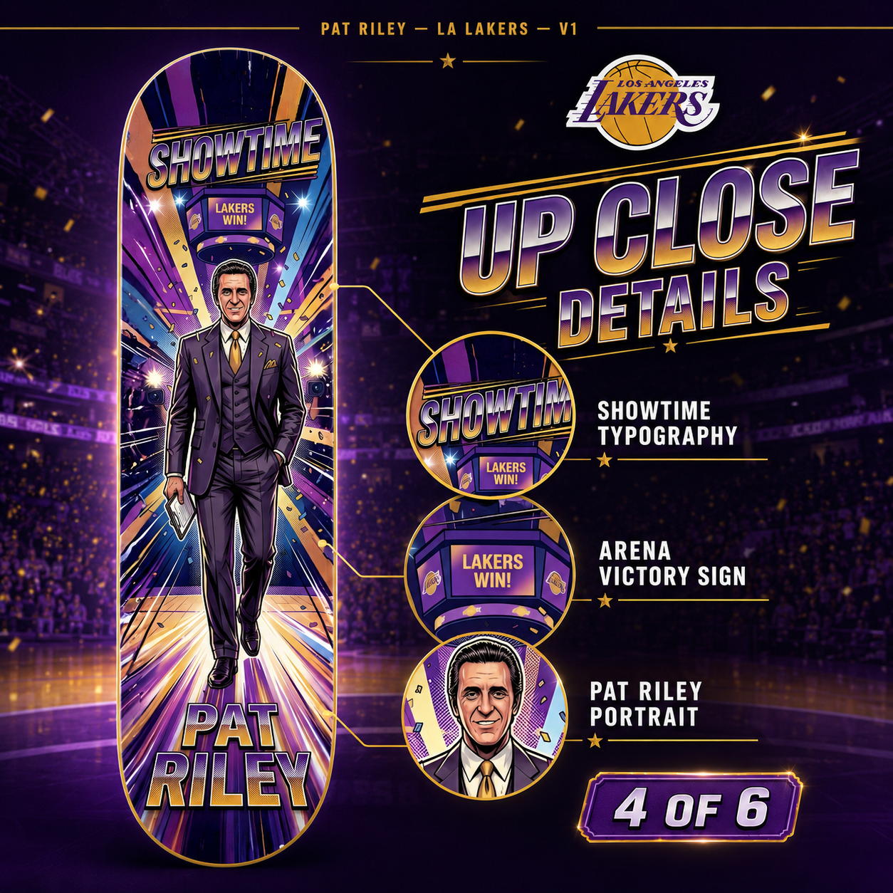 LA Basketball Coach Riley- Customized Skateboard