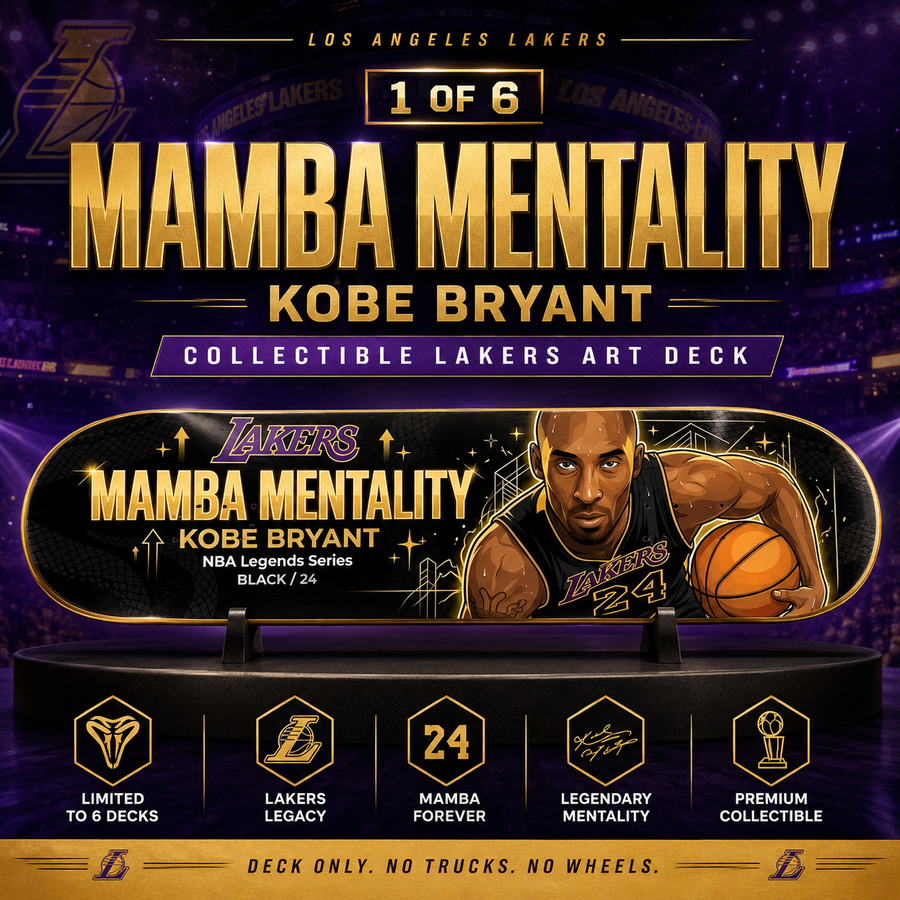 LA Basketball Mentality Mamba- Customized Skateboard
