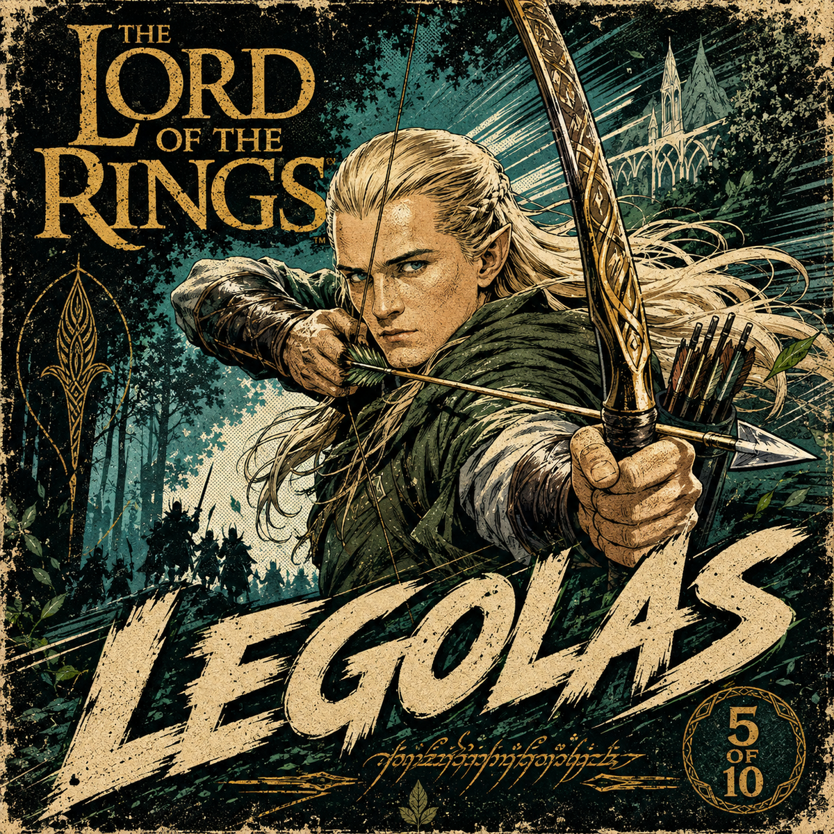 Lord of the Rings Legolas- 4x4 Tile