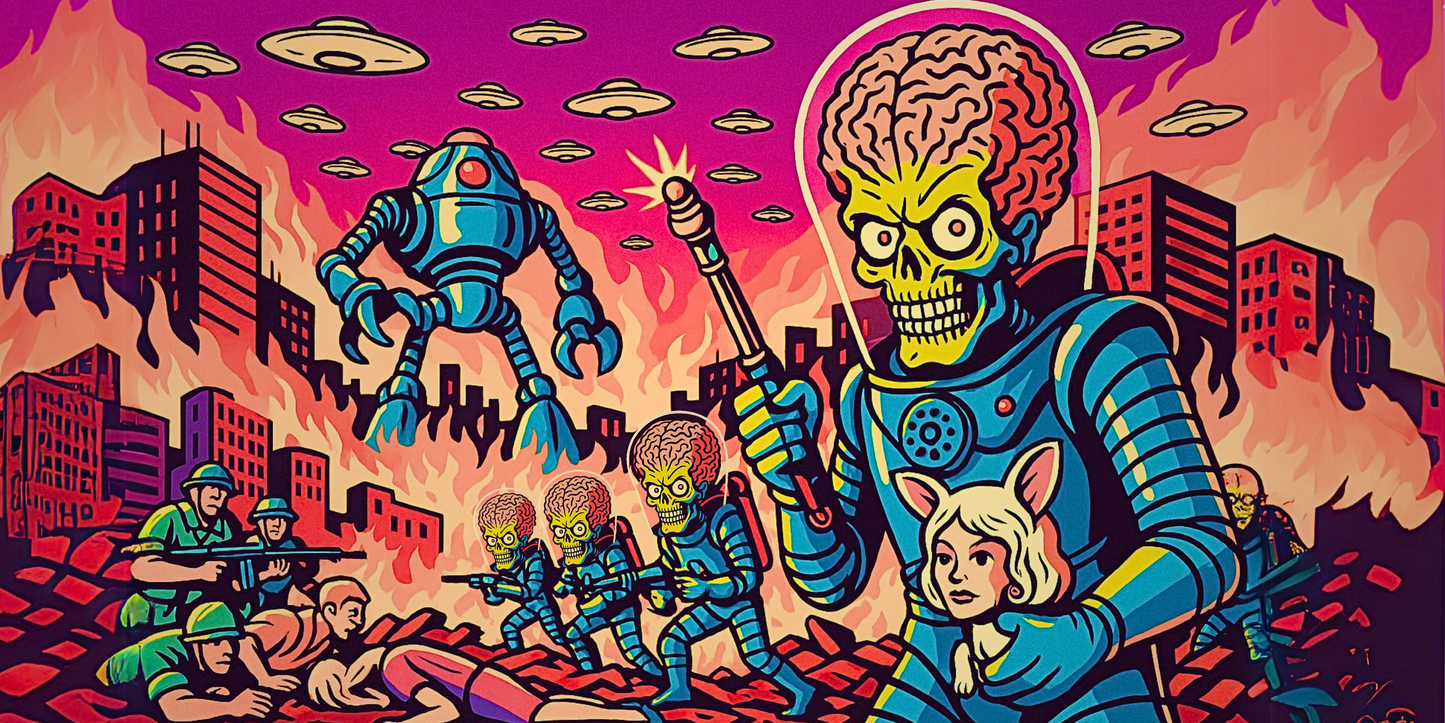 Mars Battle- Custom Canvas Wall Art