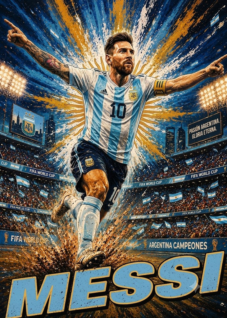 Lionel Messi — 5×7 Canvas Art