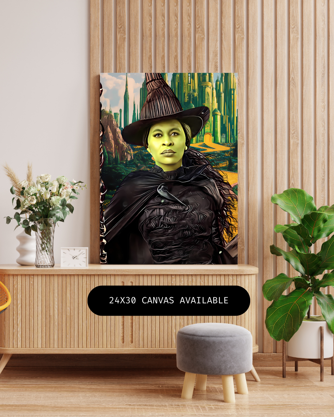 Green Witch- Custom Canvas Wall Art