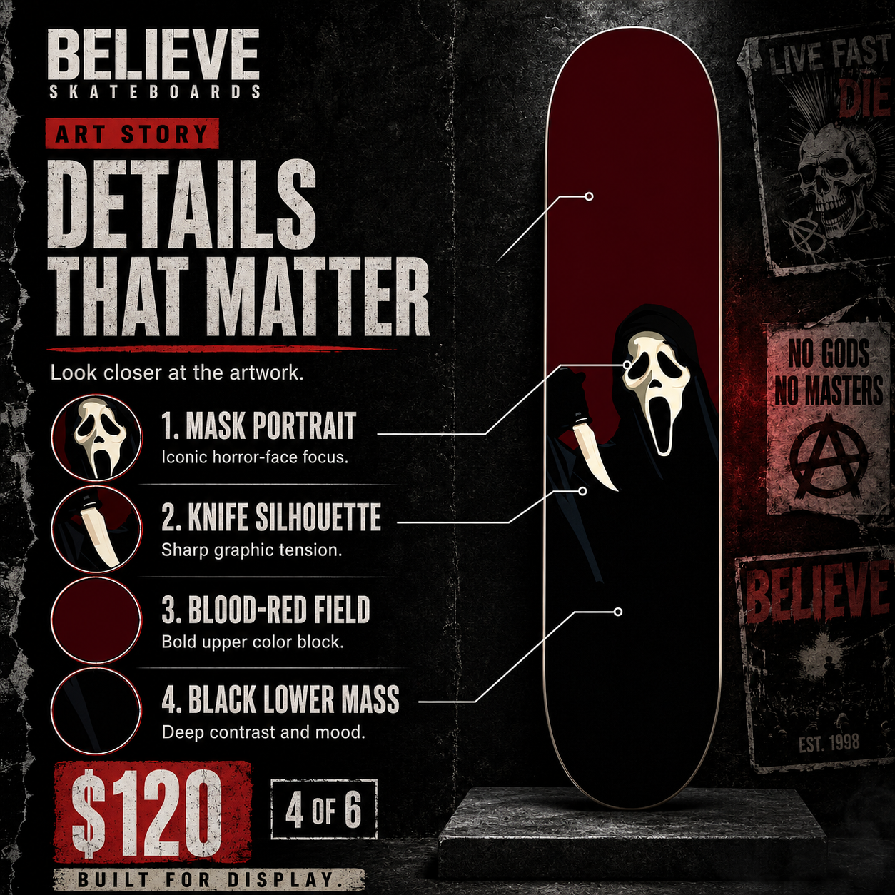 Stab Killer 3 - Customized Skateboard