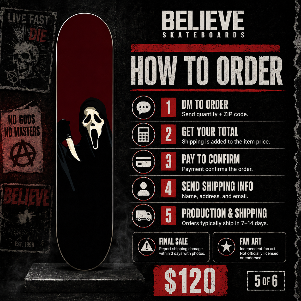 Stab Killer 3 - Customized Skateboard