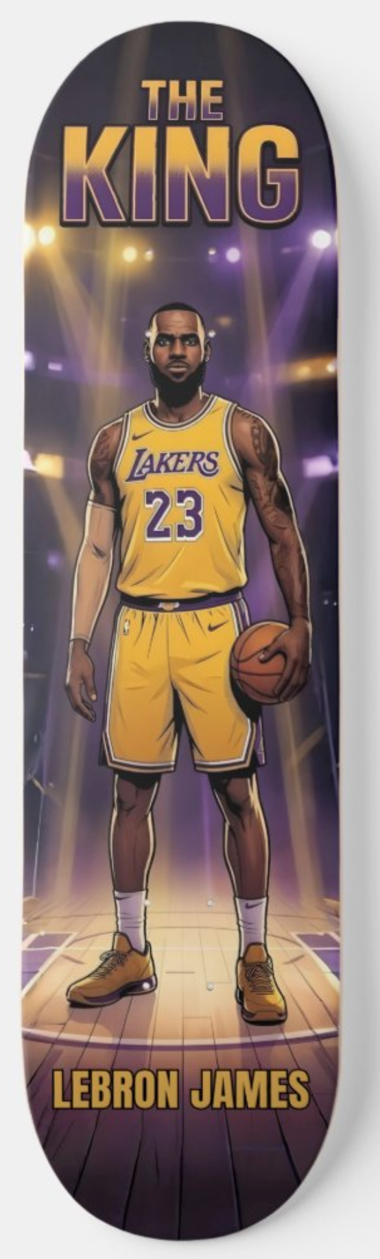 LeBron James The King Lakers — Skateboard Deck