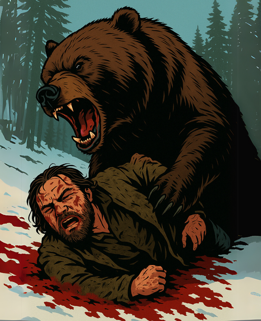 Bear Attack- Custom Canvas Wall Art