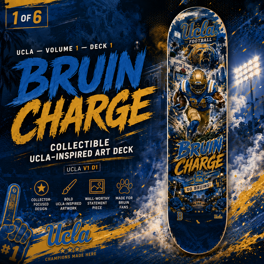Bruin Charge- Customized Skateboard