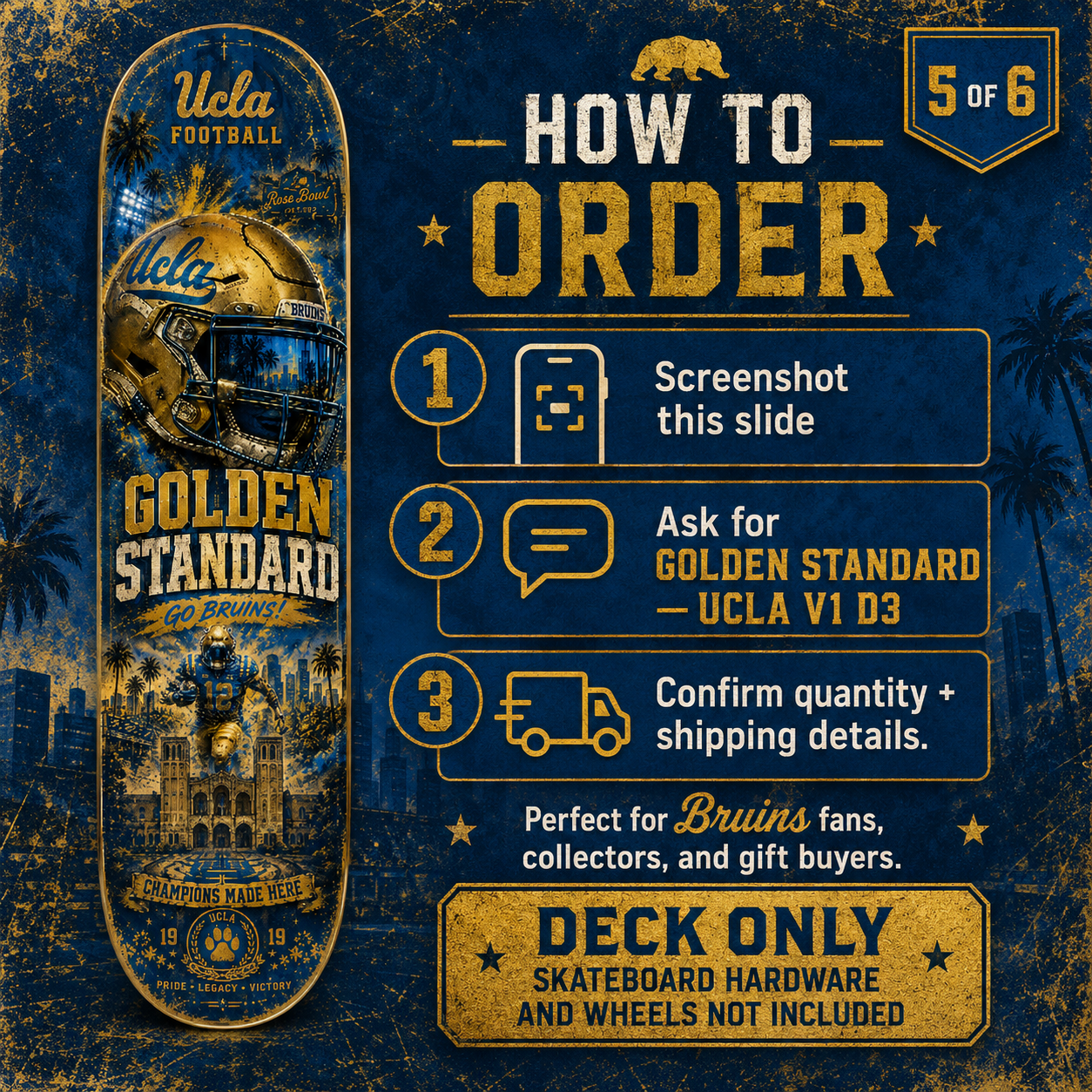 Golden Standard- Customized Skateboard